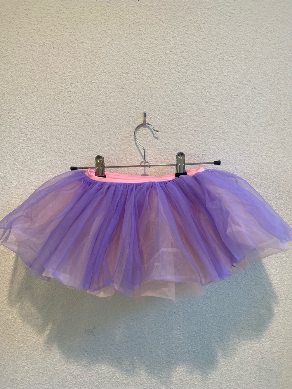Girls Purple and Pink Tulle Tutu Skirt